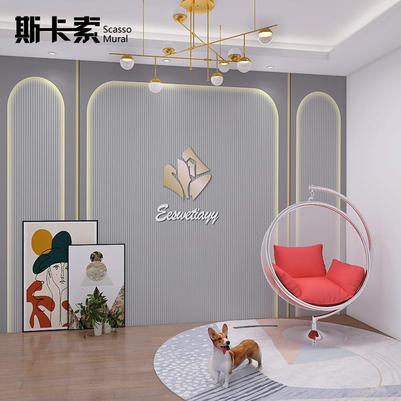 internet celebrity live studio background wall 3d stereo wallpaper advanced sense anchor mural high-end women's wallpaper clothing wall cloth Application Scenario