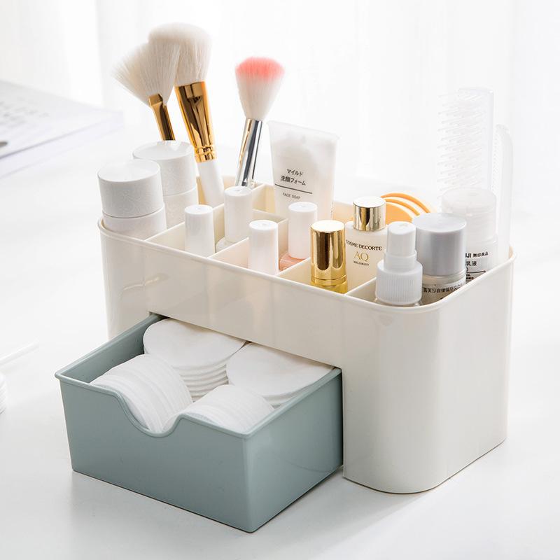 Drawer Cosmetics Storage Box Makeup Brush Finishing Box Desktop Jewelry Skin Care Products Compartment Vanity Box