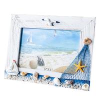6-inch ocean photo frame summer shell wooden frame supply mediterranean personality wooden table frame decoration wholesale