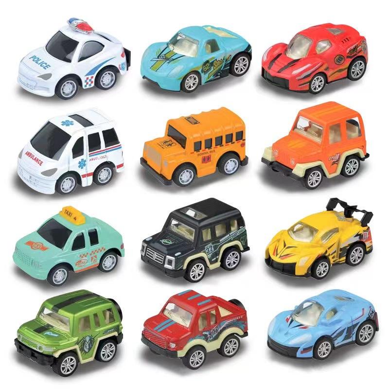 Foreign Trade Alloy Warrior Toy Car City Bus Excavator Car Taxi Baby Toy Set Wholesale