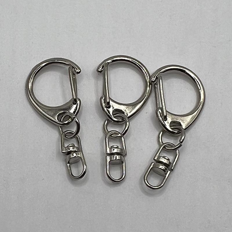 zinc alloy small d-shackle key chain with 8 words key chain metal c- shaped buckle plus 4 chains