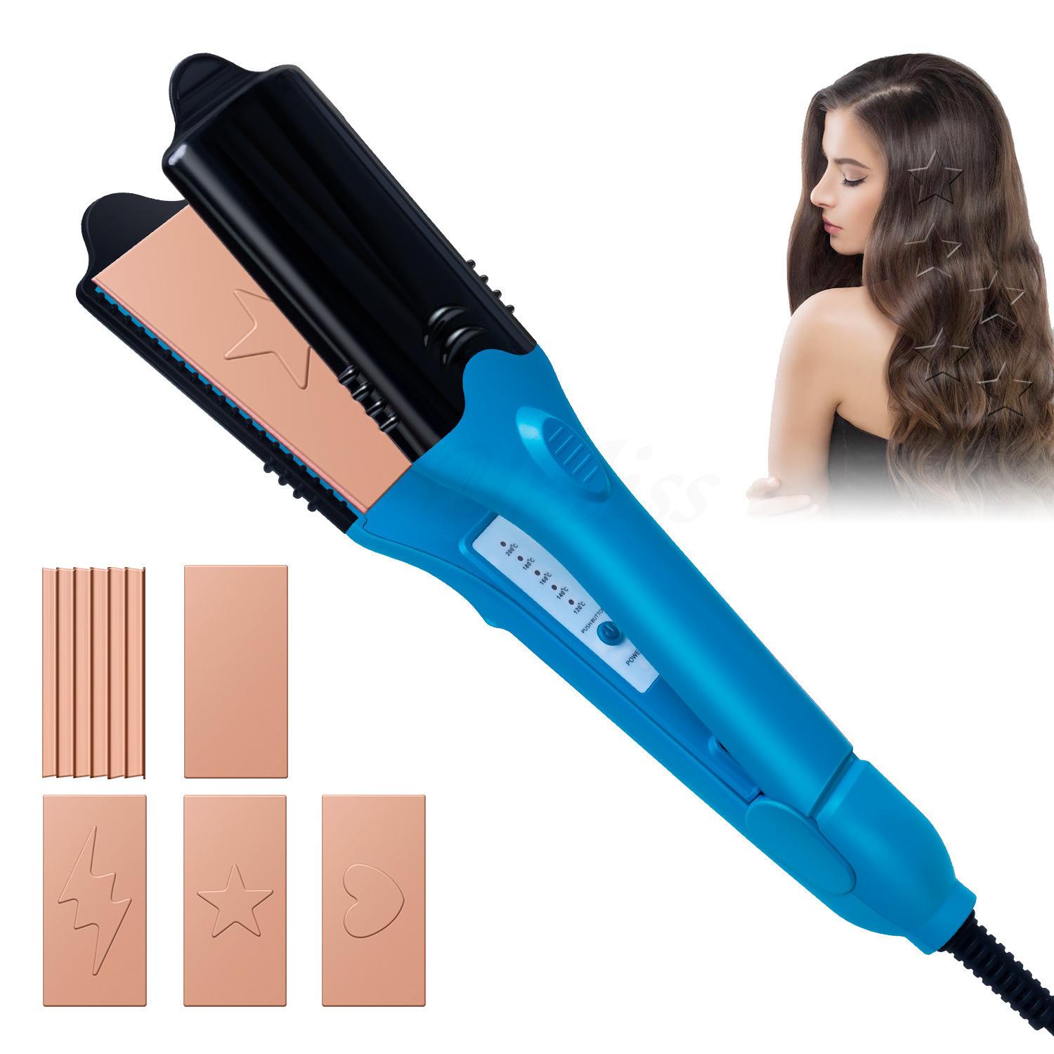 xingx lightning love splint 3d modeling hair straightener five-in-one replacement hair straightener amazon hot selling hair straightener