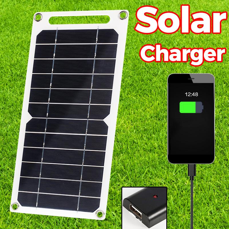 solar panel new cross-border amazon 6w usb mobile phone outdoor charging power bank camping power photovoltaic panel