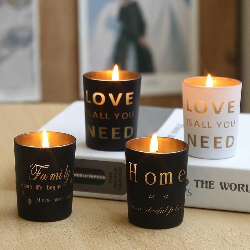 ins aromatherapy candle smokeless handmade soy candle diy romantic aromatherapy essential oil candle glass candle wholesale