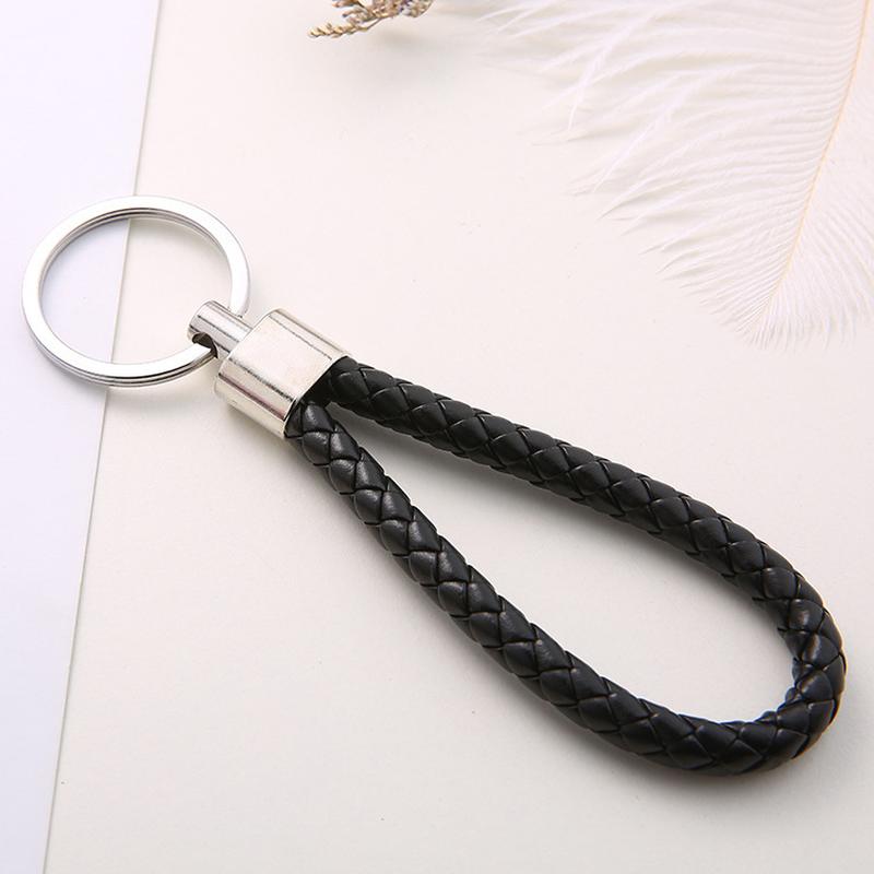 Woven Leather Rope Key Chain Key Accessories Metal Key Chain Key Ring Car Key Gift Pendant Wholesale Application Scenario
