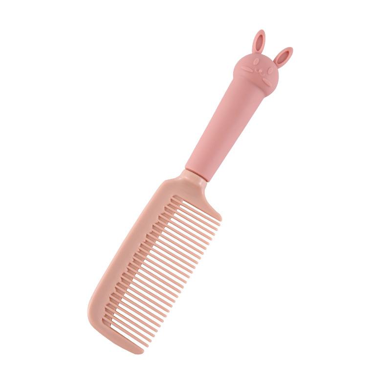 trending cartoon cute girl plastic soft cute rabbit household anti-static student hair curling comb long hair massage hairbrush comb Item Picture