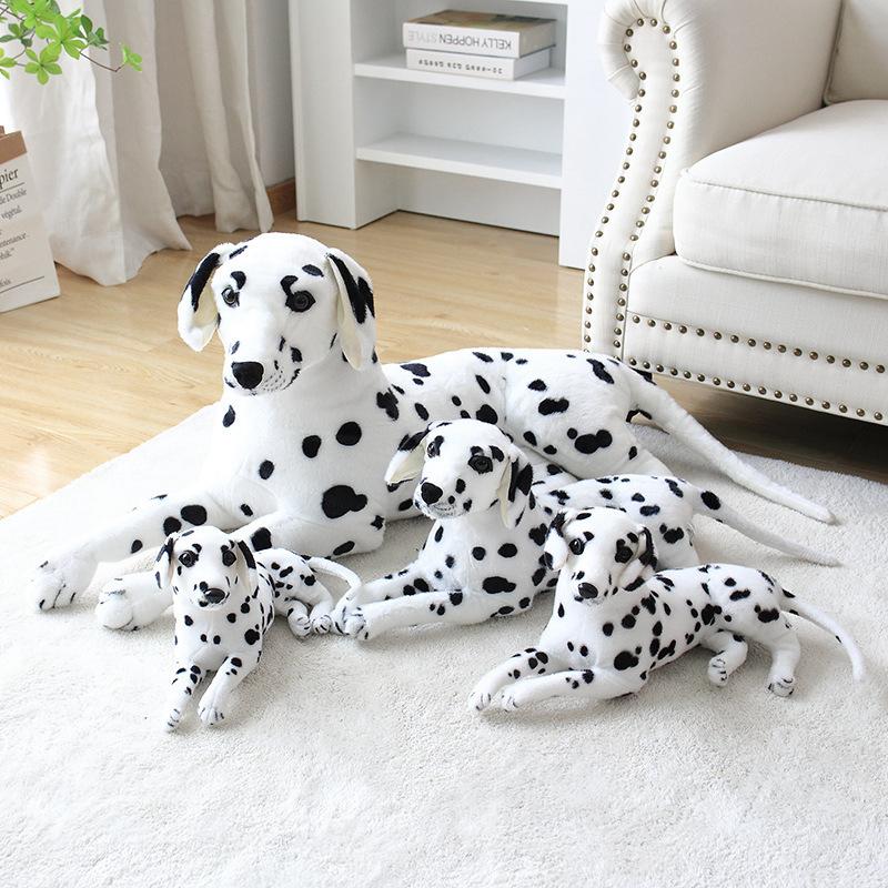 in stock artificial dog, sika deer plush toy doll dalmatians shepherd dog beagle lowell dog doll