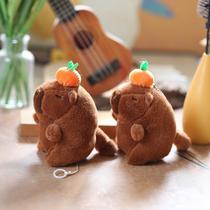 internet celebrity cute wiggle tail capabala pendant plush toy toy bag bag charm keychain doll