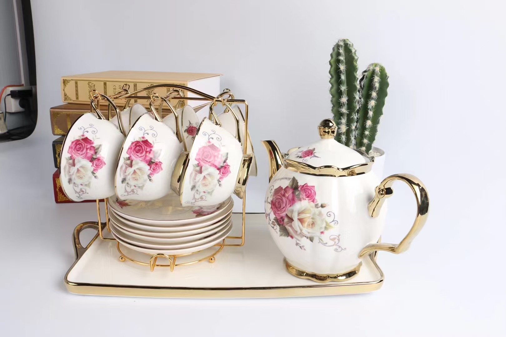 陶瓷咖啡具套装陶瓷壶陶瓷杯陶瓷茶具礼品陶瓷高温瓷咖啡杯咖啡碟陶瓷咖啡具套装陶瓷咖啡杯咖啡大壶陶瓷壶彩盒包装礼品盒详情图9