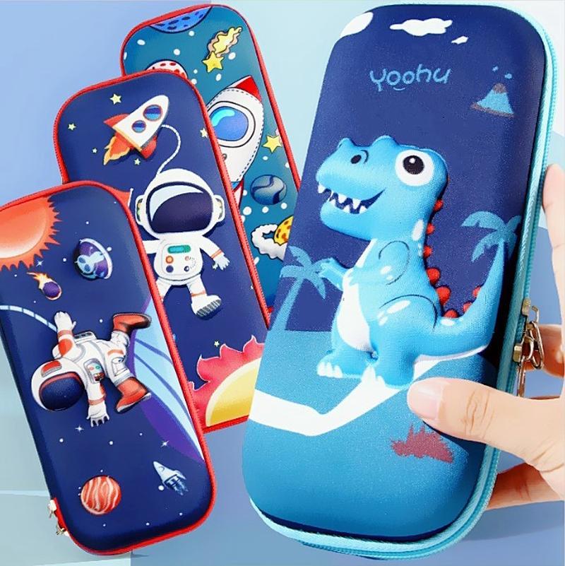children's pencil case stationery box pencil box boys and girls stationery case cartoon cute 3d stereo pencil case good-looking