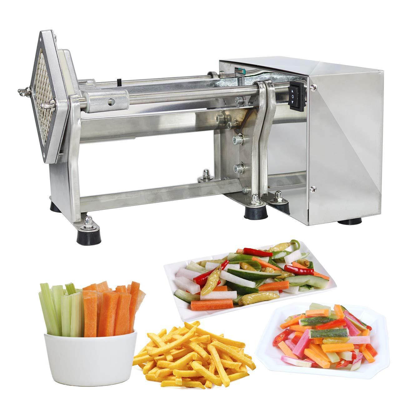 Semi-automatic Fruit and Vegetable Bar Cutting Machine Commercial Household Kitchen Equipment Radish Potato Cucumber Bar Cutting Machine Electric Potato Chip Machine