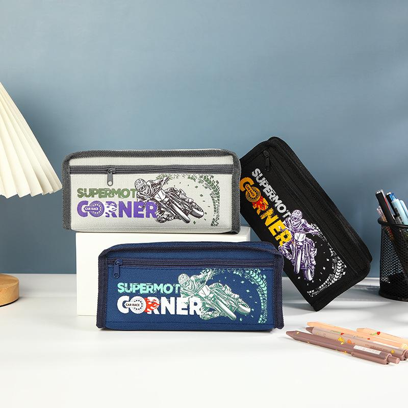 Korean Style Anime Pencil Case Pupils' Stationery Bag Good-looking Versatile Stationery Suit rge Capacity Multi-yer Storage Pencil Case
