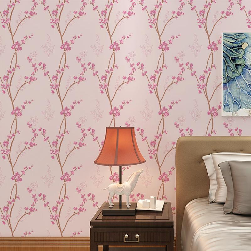 Pvc Self-Adhesive Wallpaper Waterproof Pastoral Cartoon Dormitory Bedroom Strap Adhesive Wallpaper Self-Adhesive Wholesale Price details Picture