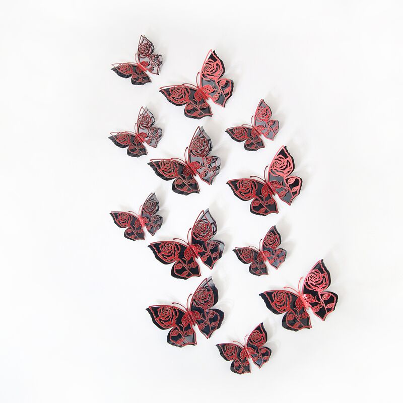 Double-layer hollowed-out simulated butterfly 3D stereoscopic garden butterfly decorations, festival party decoration stickers Application Scenario
