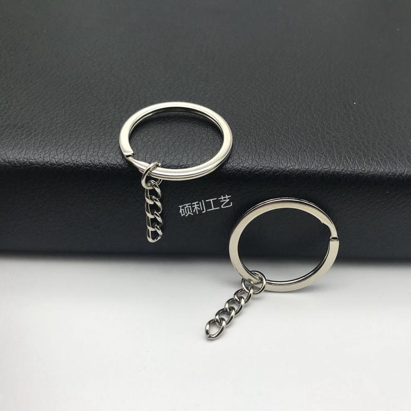factory wholesale 30 flat circle 4 sections key chain diy metal keychains pendant creative anime keychain accessories