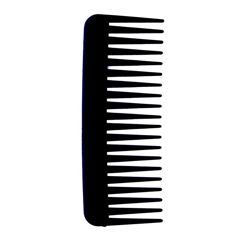 cross-border hot amazon rectangular wide-tooth comb plastic comb hair massage hair tidying comb logo Item Picture