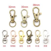 1 key chain wrist hanging key hook buckle alloy snap hook leather handbag hardware accessory lobster buckle