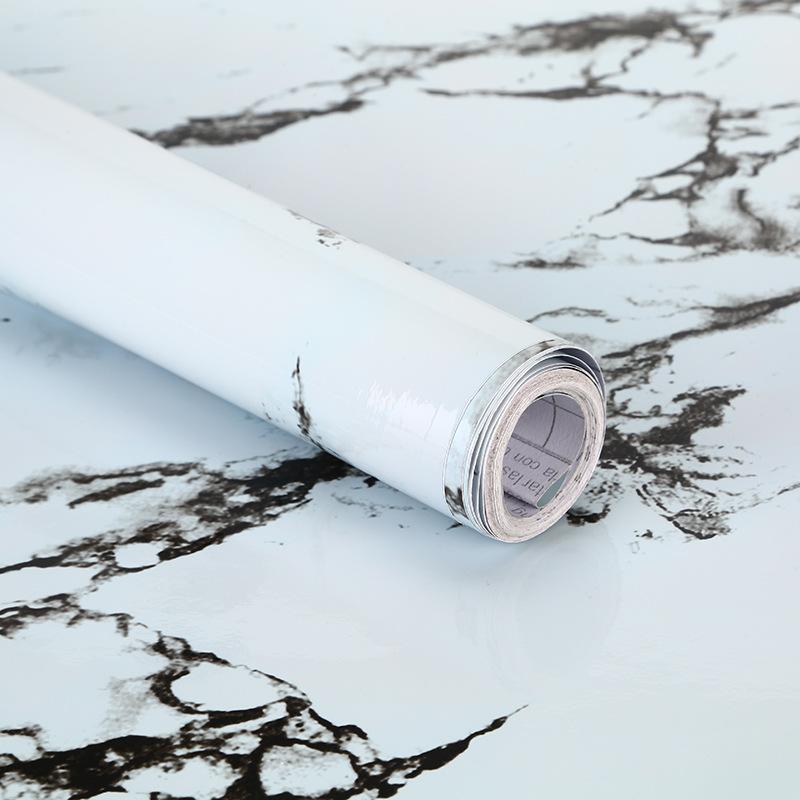 thickened waterproof self-adhesive wallpaper marbling stickers oil-proof high temperature resistant kitchen furniture decoration renovation wallpaper