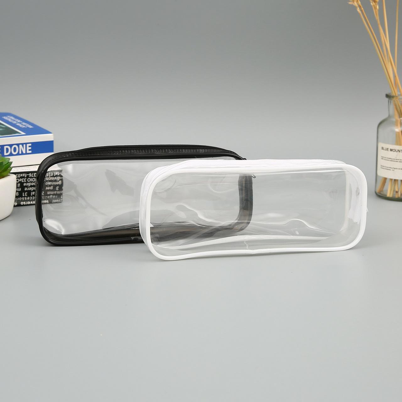 factory wholesale pvc pen bag stationery case transparent plastic pouch custom pvc zipper bag custom printing lo