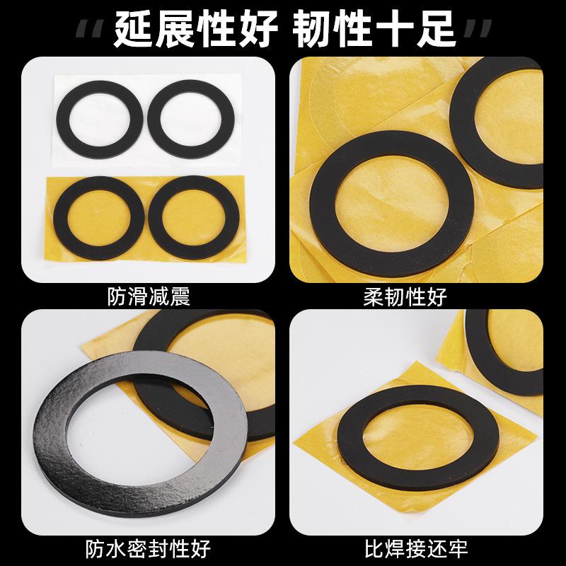 black silicone gasket rubber mat circle silicone foot mat home appliances anti-skid shock absorption silicon rubber mat self-adhesive silicone rubber mat