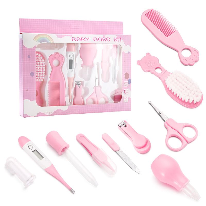 manufacturers supply foreign trade english baby brush comb nasal aspirator suit thermometer tool care 10 pcs set Specification drawing