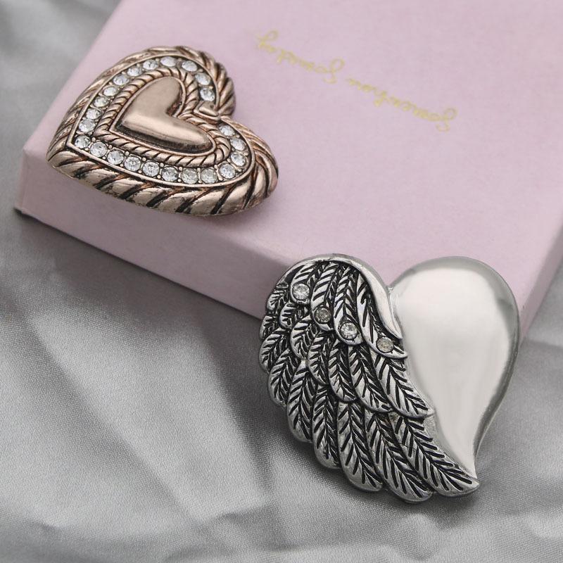 cross-border seamless magnet brooch antique heart-shaped magnet scarf buckle customized clothing accessories high-grade magnetic scarf buckle