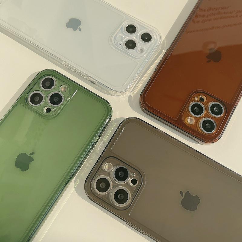 photo frame transparent 14pro max mobile phone shell for iphone iphon15 all-inclusive xs applicable 13 solid color 8p protective case 12