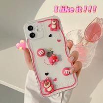 Three-Dimensional Bear Iphone15 for 14pro Mobile Phone Shell for iPhone X/8 Cute 12 Female 13/11 Protective Case Max
