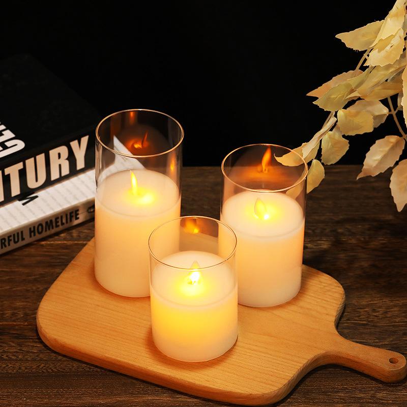 white advanced led remote control proposal props simulation electronic candle bar club wedding celebration decoration wholesale