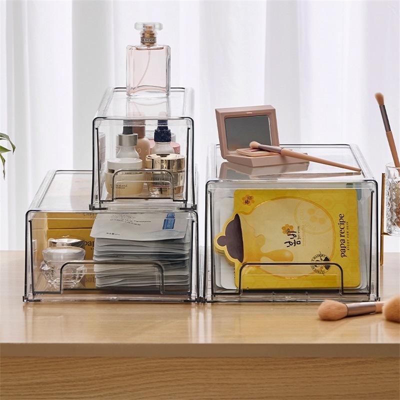 transparent acrylic drawer finishing box mask storage box desktop cosmetics skin care products home dormitory sundries