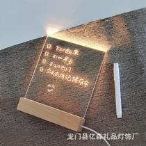 desktop luminous memo note board plug-in led lamp base diy graffiti acrylic message small night lamp