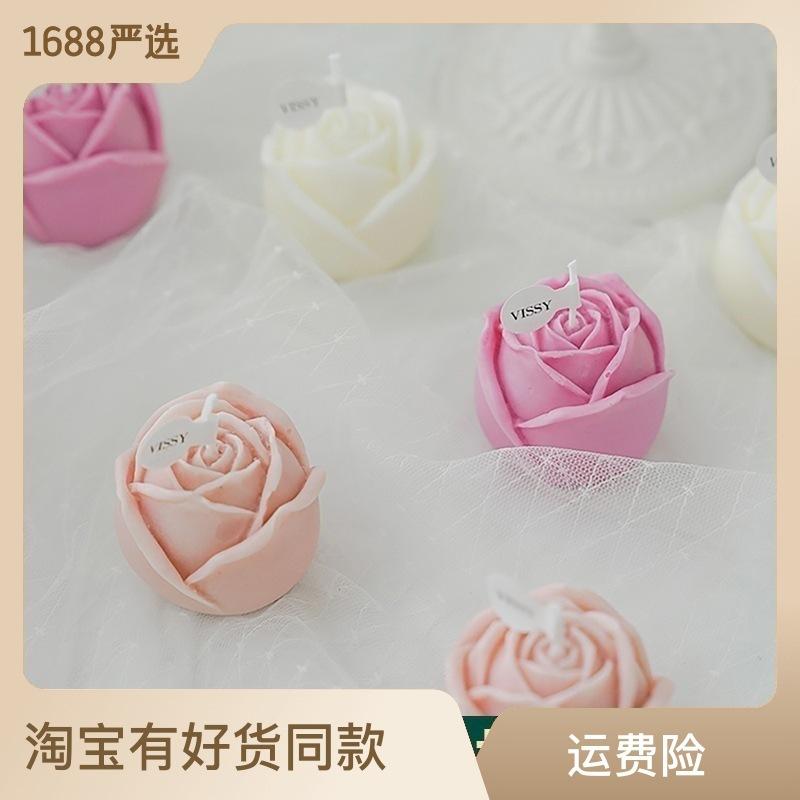 rose candle wholesale valentine's day chinese valentine's day gift handmade birthday gift diy artificial rose aromatherapy candle