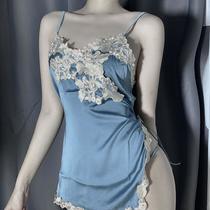 Long Night Sexy Lingerie Women's Sexy High-End Home Pajamas Suspender Skirt Multi-Color Night Camouflage 1009
