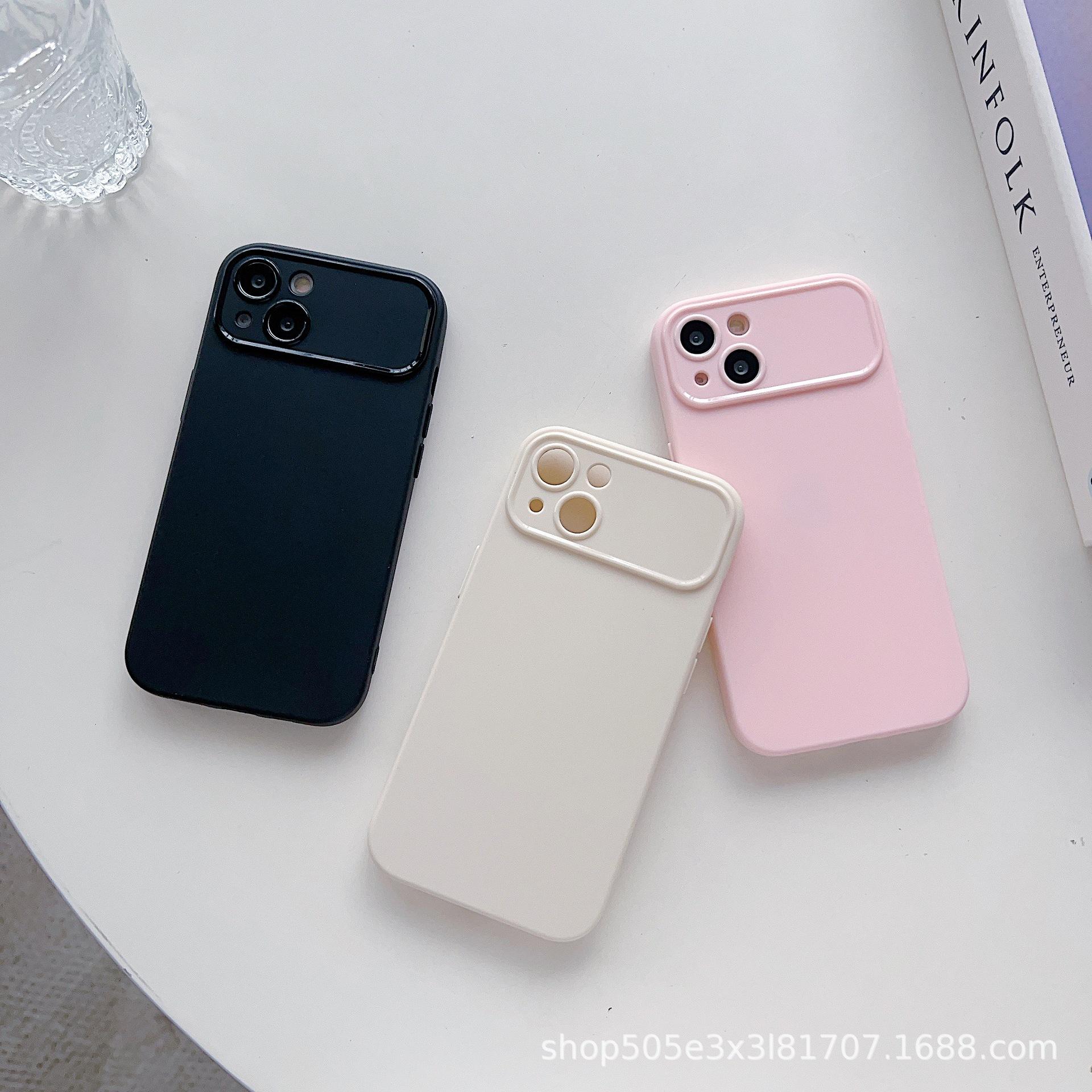 suitable for iphone15 large window frosted mobile phone shell for iphone iphone1413 bracket tpu phone case