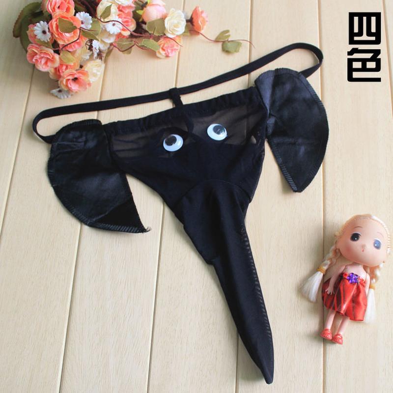 Men's Sexy Cartoon Sexy Seduction T-Back Sexy Lingerie Elephant Nose Underwear Wholesale