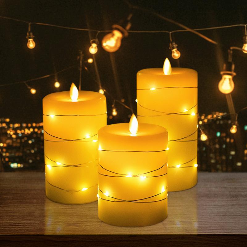 remote control electronic candle romantic string birthday arrangement lead proposal electric candle lamp romantic led light
