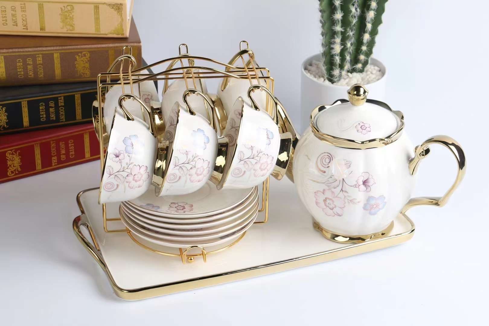 陶瓷咖啡具套装陶瓷壶陶瓷杯陶瓷茶具礼品陶瓷高温瓷咖啡杯咖啡碟陶瓷咖啡具套装陶瓷咖啡杯咖啡大壶陶瓷壶彩盒包装礼品盒详情图7