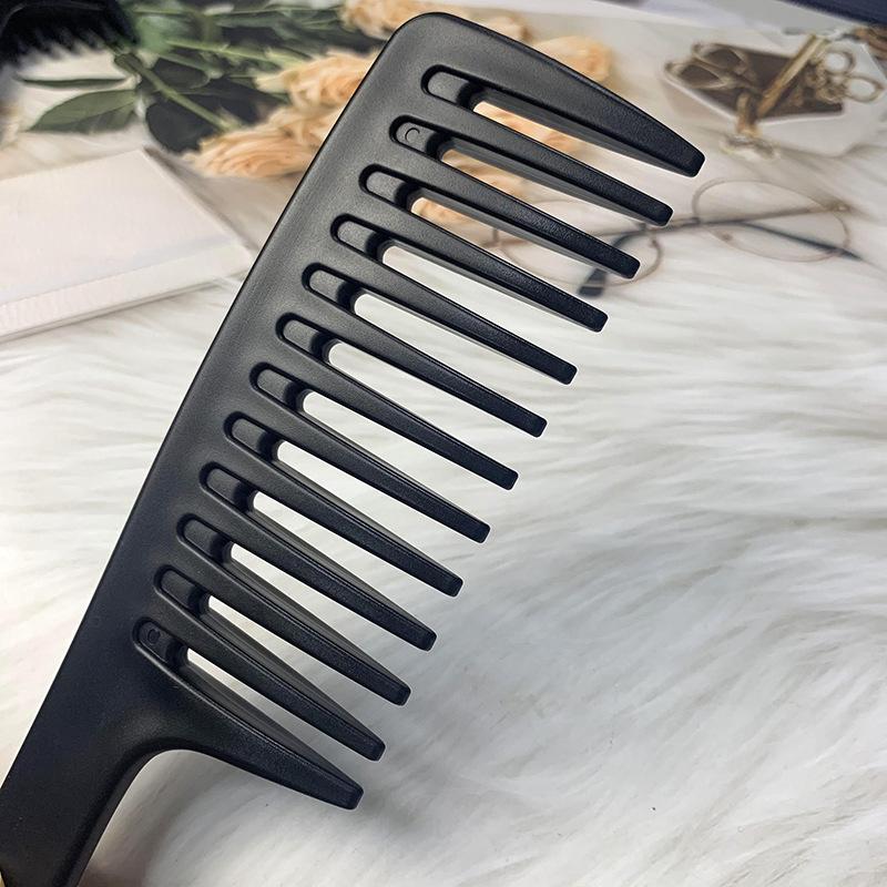 Spot Frosted Super Large Tooth Comb Curly Hair without Knotting Wide-Tooth Comb Wet and Dry Dual-Use Shampoo Comb Who Specification drawing
