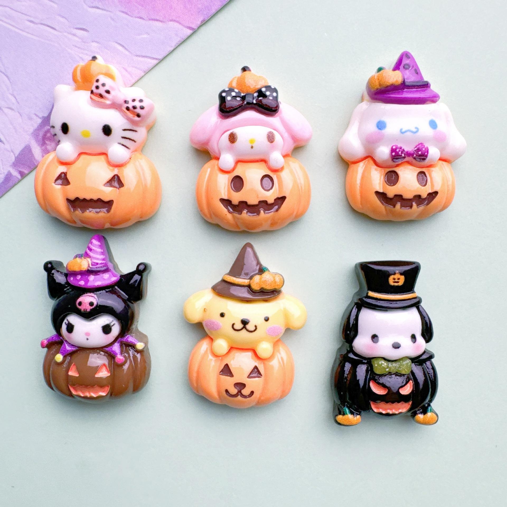 resin accessories cartoon sanrio halloween character diy phone shell stickers cream glue barrettes refrigerator patch