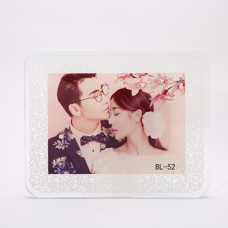 glass sublimation photo frame creative crystal glass photo frame wedding photo studio couple relatives and friends photo frame