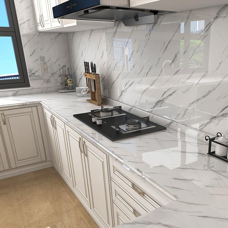 kitchen stickers waterproof oil-proof fireproof high temperature resistant self-adhesive wallpaper wall moisture-proof wall self-adhesive sticker wholesale