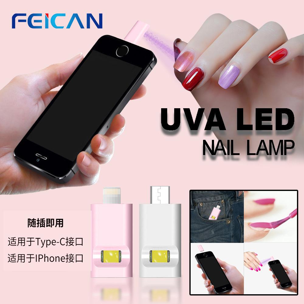 Single Finger Mini Handheld Small Led Led Lamp for Nails Uv Polish Uv Lamp Portable Quick Dry Led Lamp for Nails