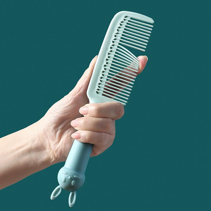 trending cartoon cute girl plastic soft cute rabbit household anti-static student hair curling comb long hair massage hairbrush comb details Picture