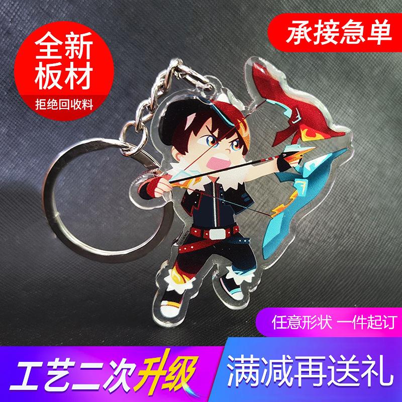 Cartoon Acrylic Pendant Customized Key Ring Anime Key Ring Pendants Epoxy Acrylic Key Chain Customization