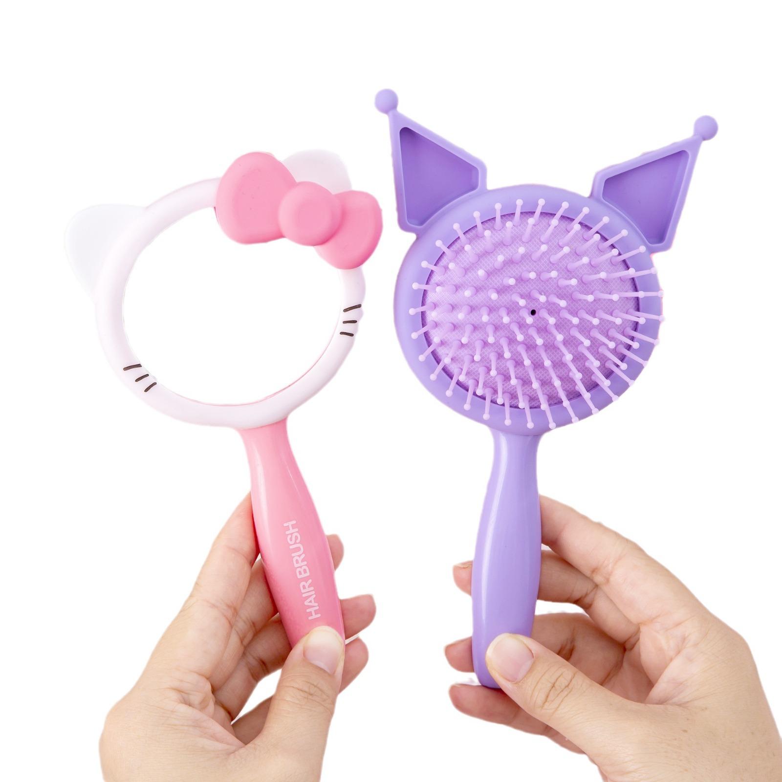 new hl-013 creative cartoon air cushion massage comb mirror children girl korean style home durable airbag comb Item Picture
