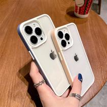 New Mobile Phone Shell for iPhone 14plus Two-Color Protective Case for Iphone13promax Transparent Men and Women Hard Case