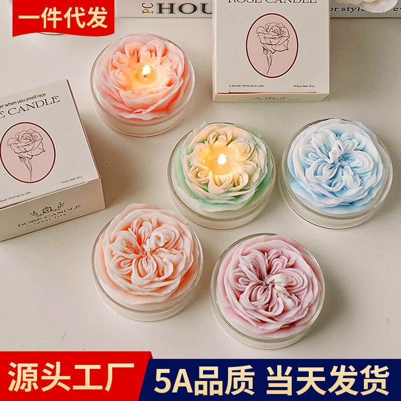 austin rose aromatherapy candle wholesale chinese valentine's day gift valentine's day birthday fragrance flower hand gift