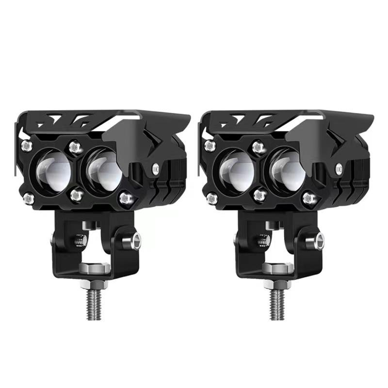 motorcycle spotlight electric car modified headlight front led yellow and white headlight modified truck suv headlights