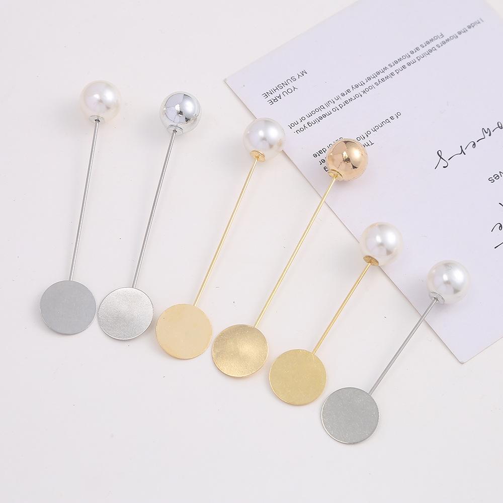 steel sheet pin brooch diy ornament accessories pearl wedding word corsage pin pin wedding handmade material
