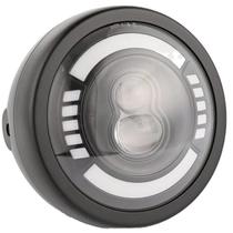 Cross-Border Foreign Trade Motorcycle Headlight Assembly Angel with Aperture Modified Motorcycle Light Electric Car LED Headlight